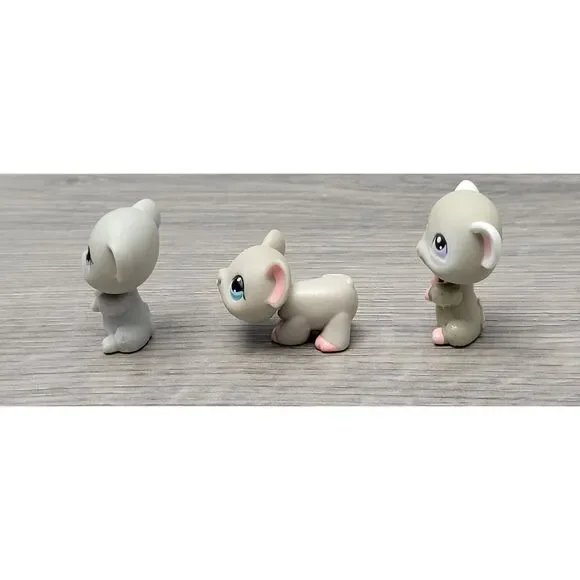 Hasbro Set of 3 Littlest Pet Shop Collectible Figurines Miscellaneous Mice - Picture 2 of 7
